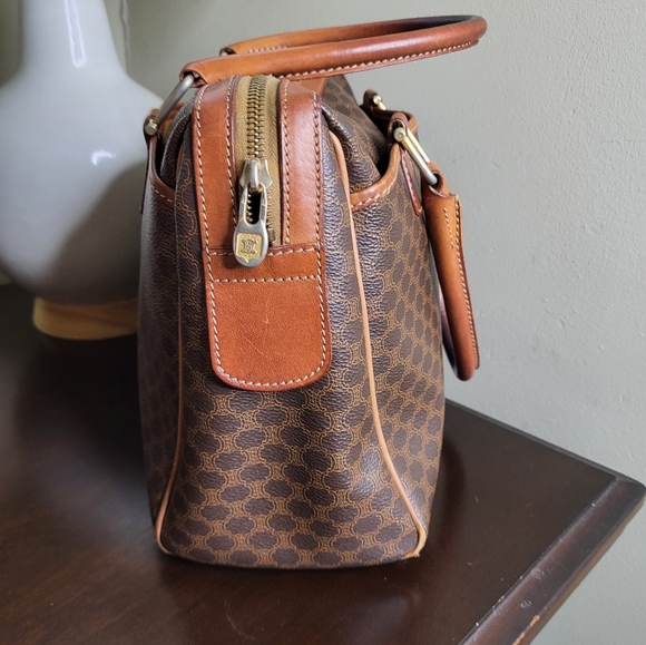 Celine Boston Bowler Bag, Coated Canvas and Leather - Picture 3 of 10